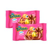 Kit 2 Chocolate Arcor Tortuguita com Recheio Morango 15,5g Kit 2 Chocolate Arcor Tortuguita com Recheio Morango 15,5g