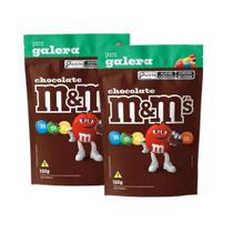 Kit 2 Chocolate Confeito M&Ms Pouch 132g Chocolate ao Leite Mars MMs M&M's Kit 2 Chocolate Confeito M&Ms Pouch 132g Chocolate ao Leite Mars MMs M&M's