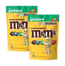Kit 2 Chocolate Confeito M&Ms Pouch 132g Chocolate e Amendoim Mars MMs M&M's Kit 2 Chocolate Confeito M&Ms Pouch 132g Chocolate e Amendoim Mars MMs M&M's