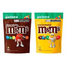 Kit 2 Chocolate Confeito M&Ms Pouch 132g Chocolate e Amendoim Mars MMs M&M's Kit 2 Chocolate Confeito M&Ms Pouch 132g Chocolate e Amendoim Mars MMs M&M's
