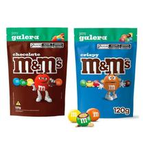 Kit 2 Chocolate Confeito M&Ms Pouch 132g Chocolate e Crispy Mars MMs M&M's Kit 2 Chocolate Confeito M&Ms Pouch 132g Chocolate e Crispy Mars MMs M&M's