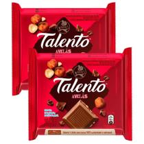 Kit 2 Chocolate Garoto Talento ao Leite com Avelãs 85g Kit 2 Chocolate Garoto Talento ao Leite com Avelãs 85g