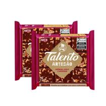 Kit 2 Chocolate Garoto Talento Artesão Amêndoa, Avelã e Amendoim 75g Kit 2 Chocolate Garoto Talento Artesão Amêndoa, Avelã e Amendoim 75g
