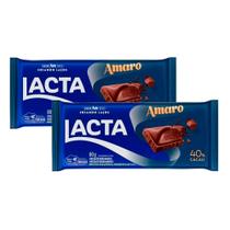Kit 2 Chocolate Lacta Amaro 40% Cacau 80g Kit 2 Chocolate Lacta Amaro 40% Cacau 80g