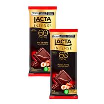Kit 2 Chocolate Lacta Intense 60% Cacau Mix de Nuts 85g Kit 2 Chocolate Lacta Intense 60% Cacau Mix de Nuts 85g