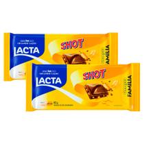 Kit 2 Chocolate Lacta Shot 165g