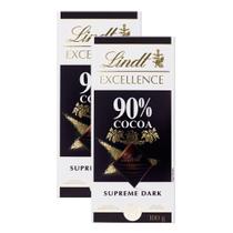 Kit 2 Chocolate Lindt Excellence 90% Cocoa Supreme Dark 100g Kit 2 Chocolate Lindt Excellence 90% Cocoa Supreme Dark 100g