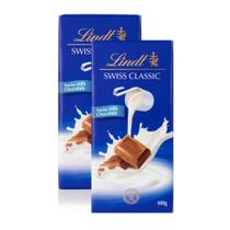 Kit 2 Chocolate Lindt Swiss Classic Milk com 100g