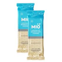 Kit 2 Chocolate Mió Branco com Cookies Zero 20g