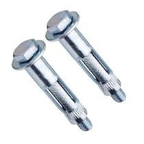 Kit 2 Chumbador CB Parabolt Com Parafuso 1/4X2" Bucha Aço Fixação Tijolo Parede Concreto Travamento