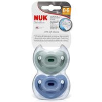 Kit 2 Chupeta Nuk Sensitive Soft 100% Silicone Tam 1 0-6 Mes