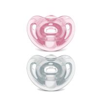 Kit 2 Chupetas 0-6 Meses NUK Sensitive Soft 100% Silicone S1