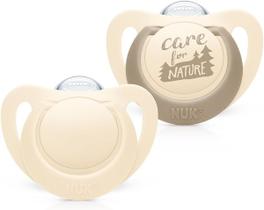 Kit 2 Chupetas 0 a 6 Meses S1 NUK For Nature Bico de Silicone