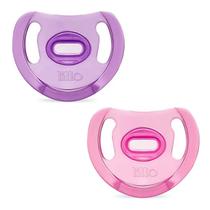 Kit 2 Chupetas 100% Silicone Soft Comfort 6m+ Rosa - Lillo