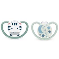 Kit 2 Chupetas +18meses Space Zebra + Espaço Nuk
