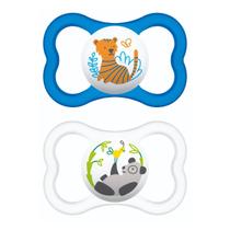 Kit 2 Chupetas Air Bico de Silicone Skinsoft 6M+ Azul - MAM