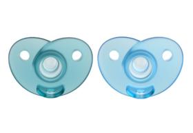 Kit 2 chupetas avent soothie ursinho 0% bpa - 0-6 meses - azul - philips avent