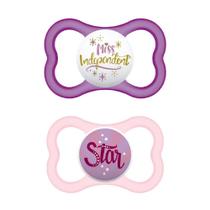 Kit 2 Chupetas Bico de Silicone Air 6m+ Rosa - MAM Kit 2 Chupetas Bico de Silicone Air 6m+ Rosa - MAM