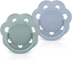 Kit 2 Chupetas Bico Redondo Silicone Candy Color 6+ Meses Lillo