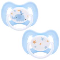 Kit 2 Chupetas Buba Comfort Tam 1 Noturna Elefante Azul Kit 2 Chupetas Buba Comfort Tam 1 Noturna Elefante Azul