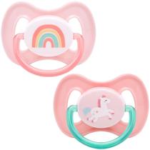 Kit 2 Chupetas Buba Comfort Tam 1 Noturna Unicórnio Rosa Kit 2 Chupetas Buba Comfort Tam 1 Noturna Unicórnio Rosa