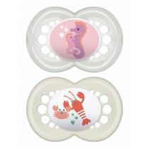 Kit 2 Chupetas Coleção Fundo do Mar 6m+ Neutra - MAM