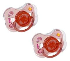Kit 2 Chupetas Decoradas Neon Com Tampa Fase 2 Kuka