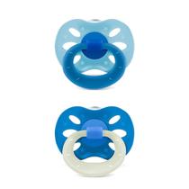 Kit 2 Chupetas Extra Air Brilha No Escuro 6m+ Azul - Lillo