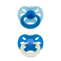 Kit 2 Chupetas Extra Air Brilha No Escuro 6m+ Azul - Lillo
