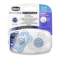 Kit 2 Chupetas Physio Light 0 A 6M Baleia Azul Chicco