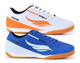 Kit 2 Chuteiras Futsal Tênis Salão Quadra Futebol Resistente