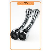 Kit 2 Chuveirinho Bico Extensor Arejador Articulado Para Torneira Pia Cozinha Lavatório ABS Cromado