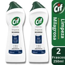 Kit 2 Cif Cremoso Saponáceo Original Limpeza Milagrosa 250mL