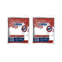 Kit 2 Cimento Branco Para Reparo E Acabamento Artesanato 1kg