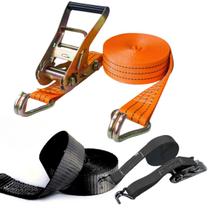Kit 2 Cinta Catraca Carga 3 Toneladas 50mm 10 Metros Amarração Kit 2 Cinta Catraca Carga 3 Toneladas 50mm 10 Metros Amarração