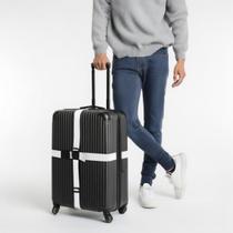 Kit 2 Cinta Elástica para Mala Fivela Ajustável Segurança Viagem Proteção Bagagem Fácil Uso Praticos