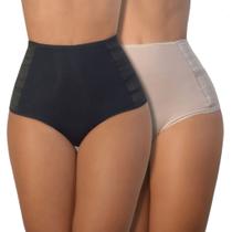 Kit 2 Cinta Modeladora Cós Alto Com Compressão Pra Barriga