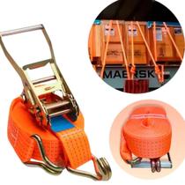 Kit 2 Cintas de Amarração de Carga 5m 250kg Catraca Reforçada Super Resistente