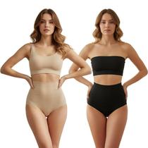 Kit 2 Cintas Modeladora Calcinha Cós Alto Aperta Cintura Modela Define Zero Barriga Alta Compressão Kit 2 Cintas Modeladora Calcinha Cós Alto Aperta Cintura Modela Define Zero Barriga Alta Compressão