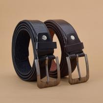 KIT 2 Cinto de Couro Legítimo 100% Natural Social Masculino