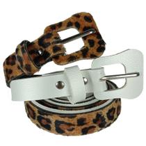 Kit 2 Cinto Feminino Branco E Onça P/ Usar C/ Shorts Jeans Kit 2 Cinto Feminino Branco E Onça P/ Usar C/ Shorts Jeans