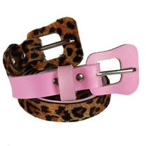 Kit 2 Cinto Feminino Onça E Rosa Usar C/ Shorts Jeans Kit 2 Cinto Feminino Onça E Rosa Usar C/ Shorts Jeans