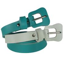 Kit 2 Cinto Feminino Verde E Branco Para Usar C/ Shorts Jeans Kit 2 Cinto Feminino Verde E Branco Para Usar C/ Shorts Jeans