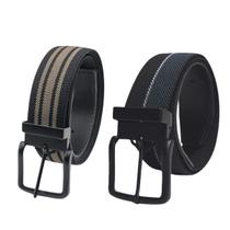 Kit 2 Cinto Masculino Elástico Dupla Face Fivela Removível Confortável 2 em 1 Versátil 44030K2
