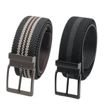 Kit 2 Cinto Masculino Elástico Premium Dupla Face Fivela Removível Confortável 2 em 1 41010K2
