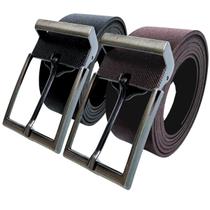 Kit 2 Cintos Hipica Polo Club Social Masculino Dupla Face Plus Size