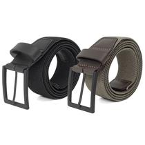 Kit 2 Cintos Masculino Fasolo Casual Elástico Couro Confortável Fivela