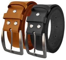 Kit 2 Cintos Masculino Largo 40mm Social de Couro, Elegante Kit 2 Cintos Masculino Largo 40mm Social de Couro, Elegante