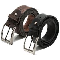 Kit 2 Cintos Social Masculino Regulavél Couro Latego