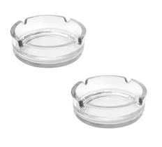 Kit 2 Cinzeiro Clássico 10,5 x 3cm em Vidro